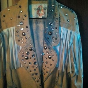 Ladies fringe western jacket